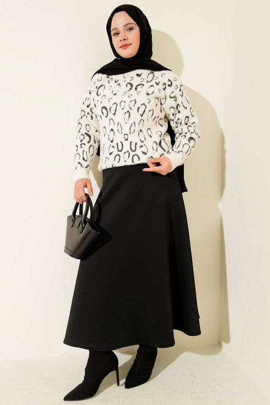 سترة لحية بطبعة جلد النمر باللون البيج