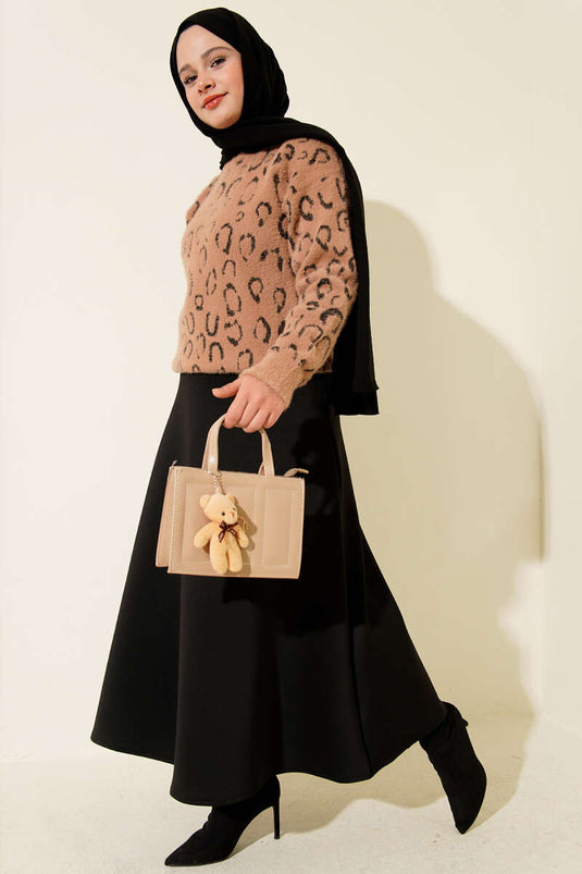 سترة لاتيه بطبعة جلد النمر