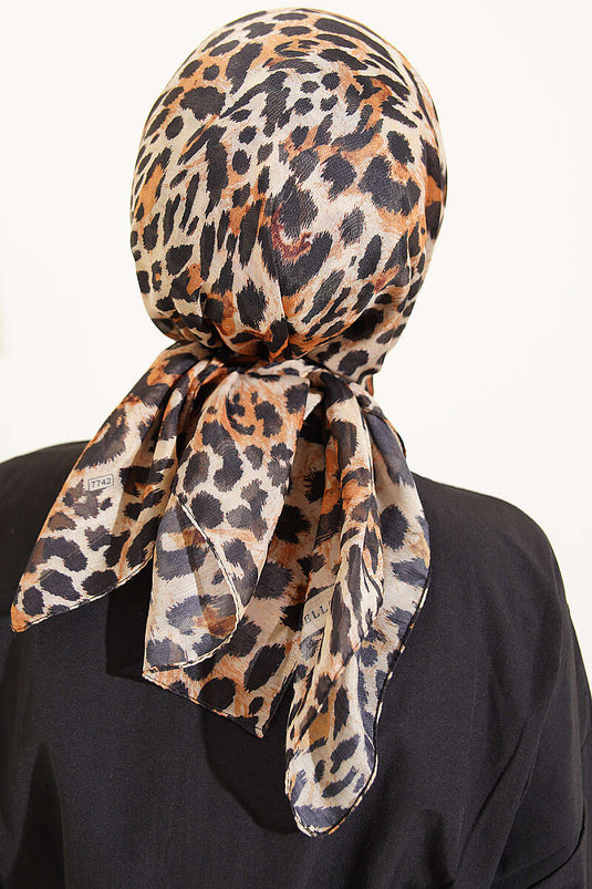 Leopar Serisi Cotton Eşarp Asorti 13