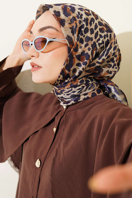 Leopar Serisi Cotton Eşarp Asorti 14