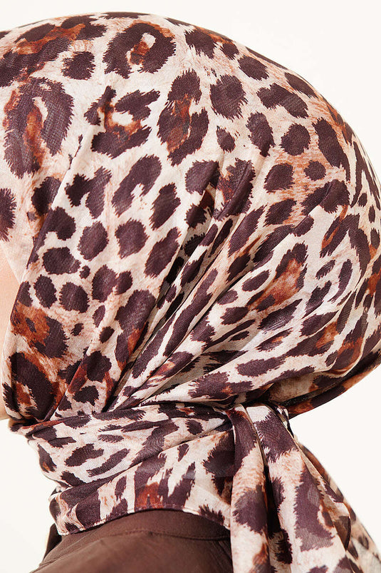 Leopar Serisi Cotton Eşarp Asorti 6