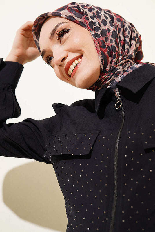 Leopar Serisi Cotton Eşarp Asorti 7