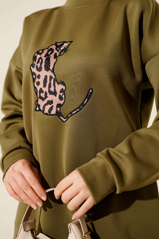 Leopar Şeritli İkili Scuba Takım Çağla Yeşili