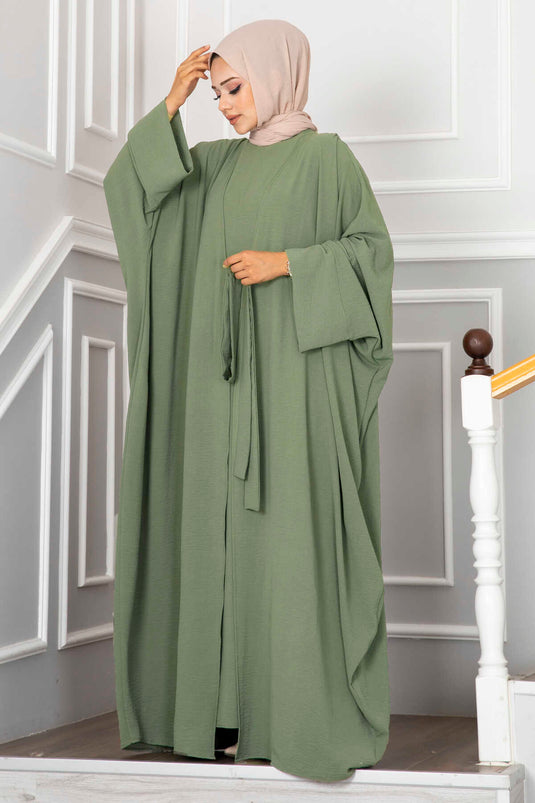 Leyli Tesettür Abaya Takım Mint