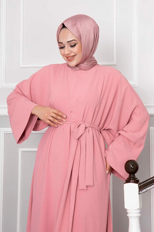 Leyli Hijab Abaya Set Pink