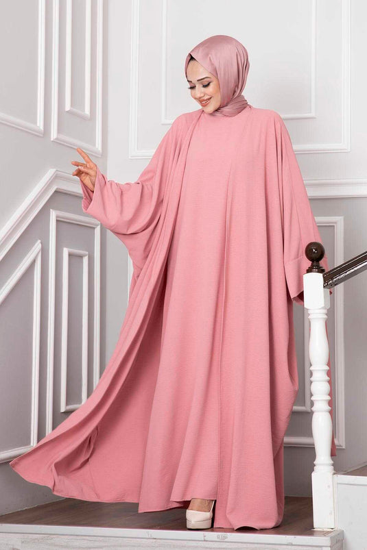 Leyli Hijab Abaya Set Pink