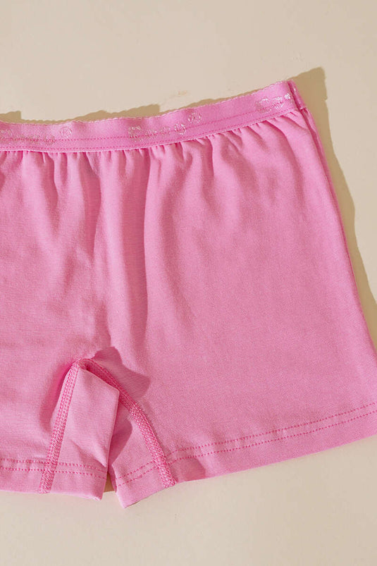 Boxer rose en lycra pour femme