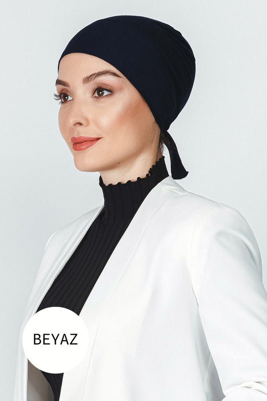 Bonnet blanc sans couture en Lycra