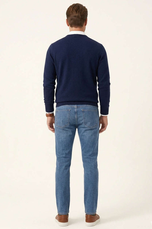 Herrenjeans mit Lycra, Blau