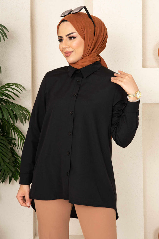 Chemise Hijab décontractée Liliana noire