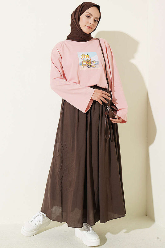 Tunique Rose Imprimée