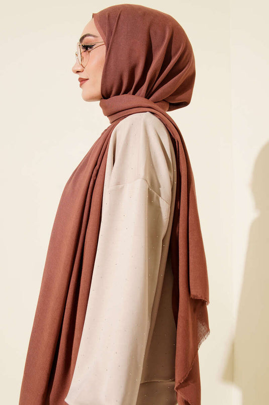 Liora Cotton Shawl Cinnamon -168
