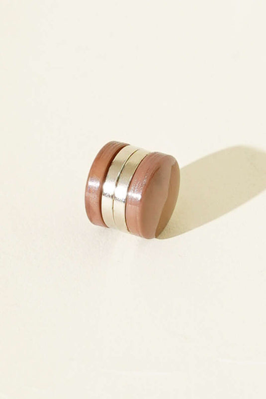 Lotus Serisi Mat Soft Kahve Eşarp Mıknatısı