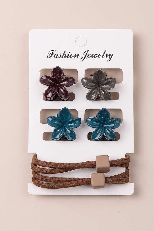 Lotus Set with Elastic Clip Coffee