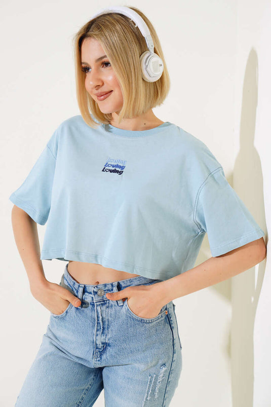 Loving Written T-shirt Blue