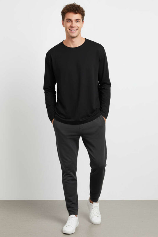 سويت شيرت لويشا الأساسي أسود