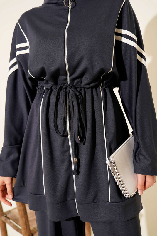 Loyşa Taillentunnel Gestreifter Zweiteiler Rauch