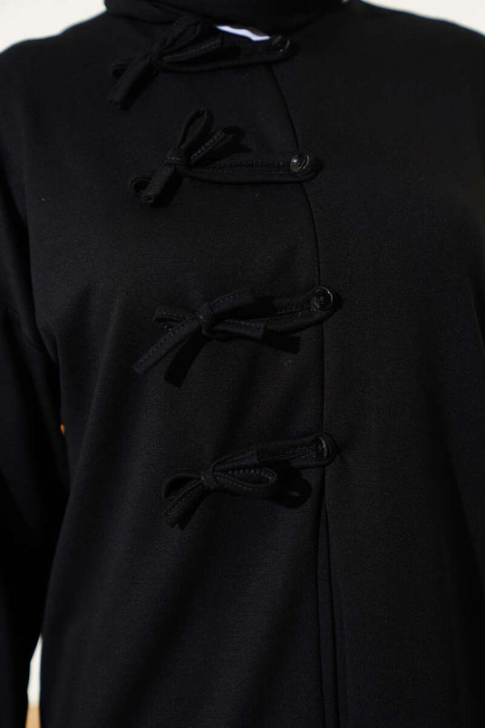 Costume deux pièces à jupe boutonnée Loyşa Brit noir