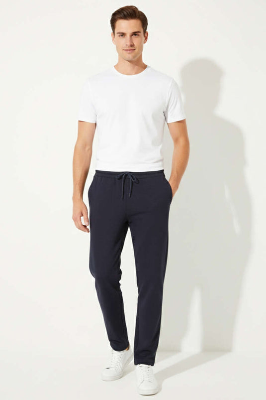 لويسا بنطلون رياضي رجالي بساق مستقيمة كحلي