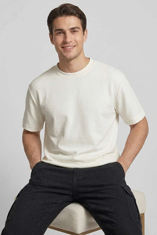 Loyşa T-shirt basique homme blanc