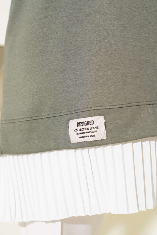 Loyşa Eteği Pileli Tunik Haki