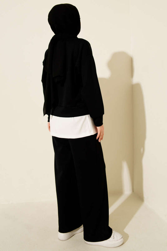 طقم لويشا روز مكون من قطعتين باللون الأسود