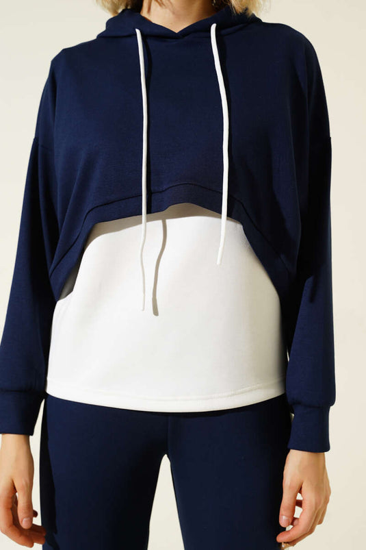 Loysa Undershirt Three-Piece Set, Navy Blue