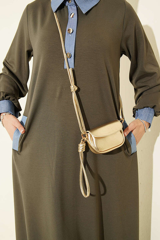 Robe-Chemise En Jean Loyşa Kaki
