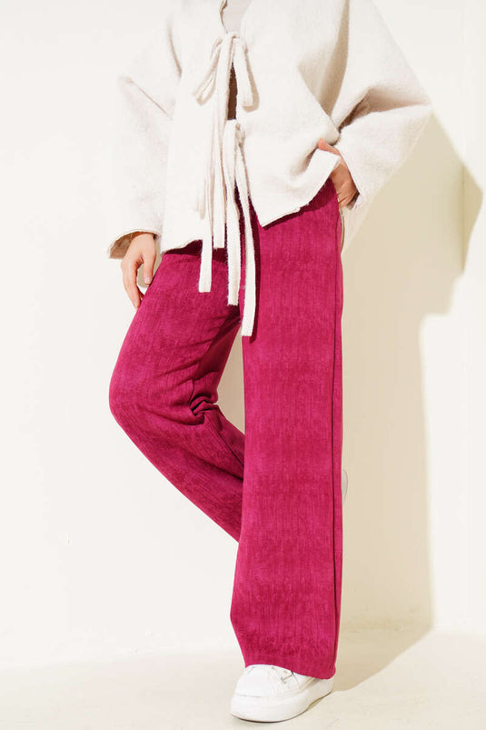 Loyşa Palazzo Pantolon Bordo