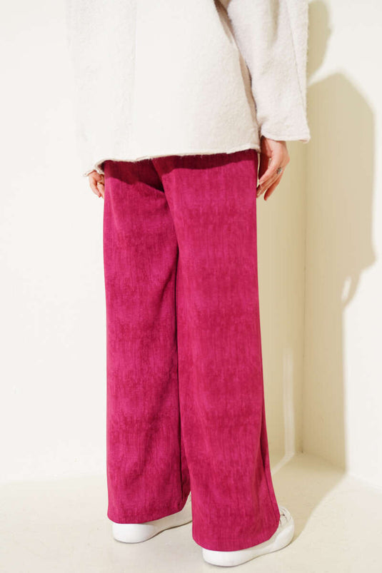 Loyşa Palazzo Pantolon Bordo