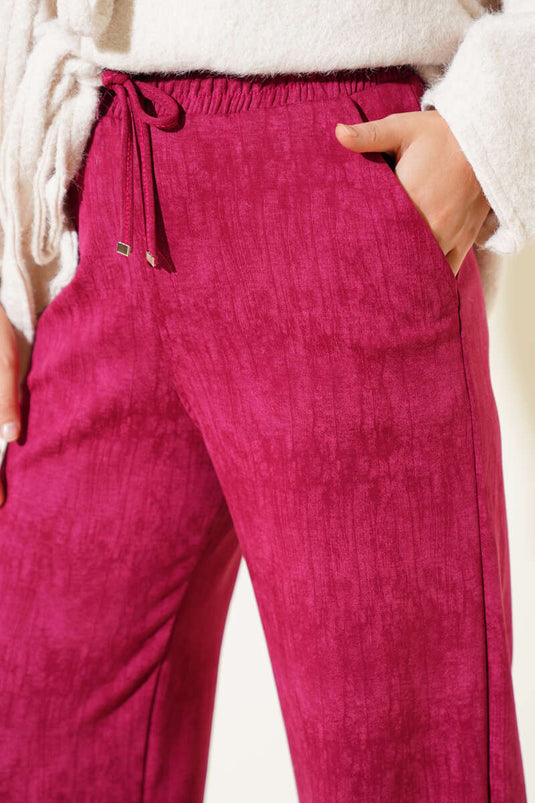 Loyşa Palazzo Pantolon Bordo