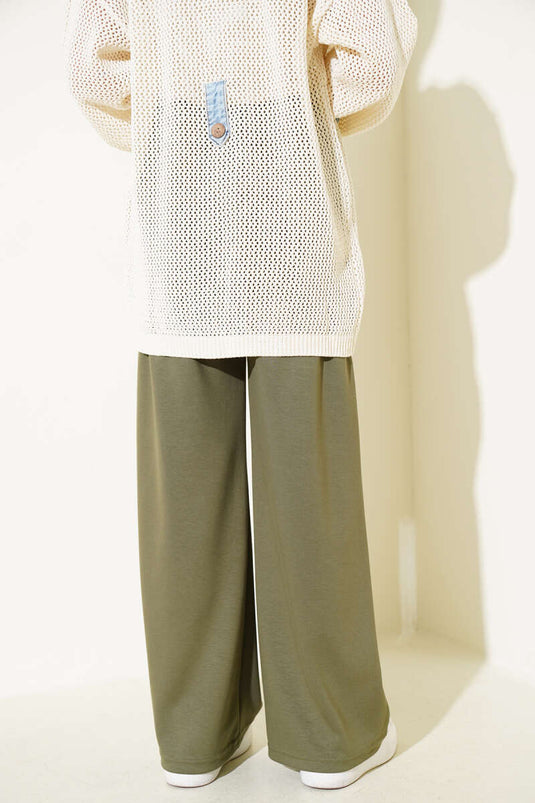 Loyşa Palazzo Pantolon Haki