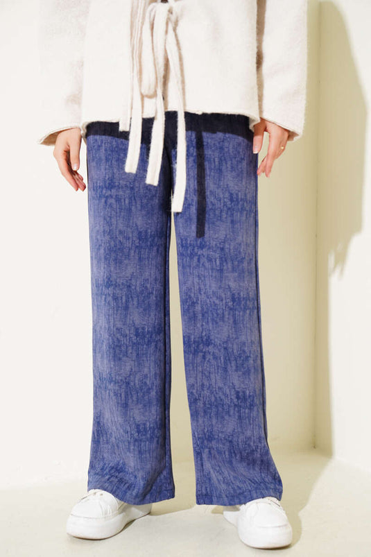 Loyşa Palazzo Pantolon İndigo