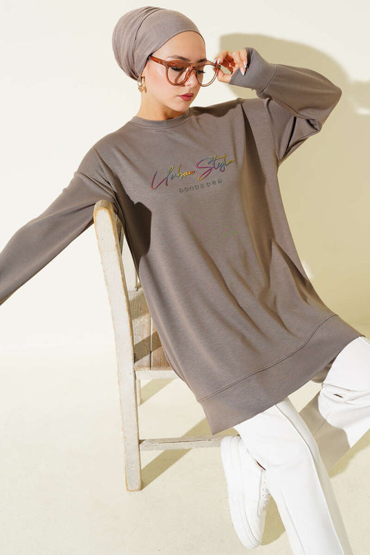 سترة لويشا المطبوعة الملونة، لون المنك