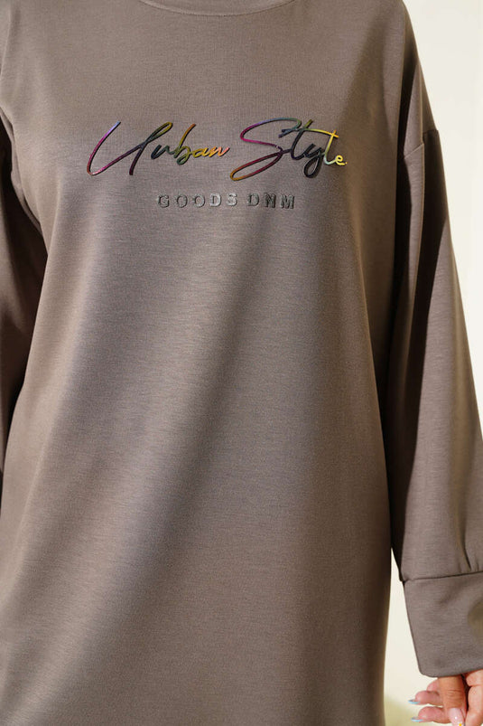 سترة لويشا المطبوعة الملونة، لون المنك