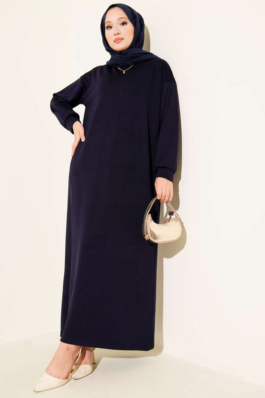 فستان لويشا الكاجوال باللون الأزرق الداكن