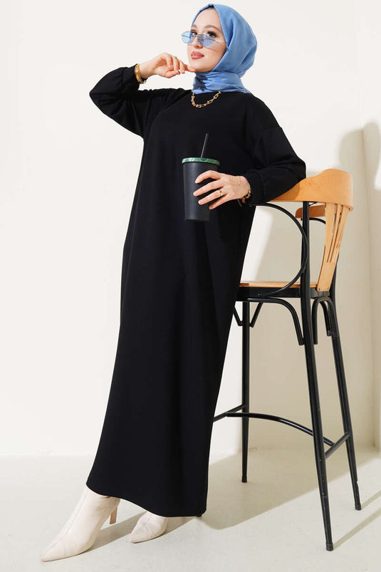 Loyşa Oversized Dress Black