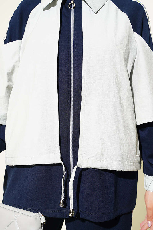 Completo Due Pezzi A Righe Navy Loyşa