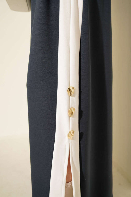 Loyşa Side Striped Dress, Smoke