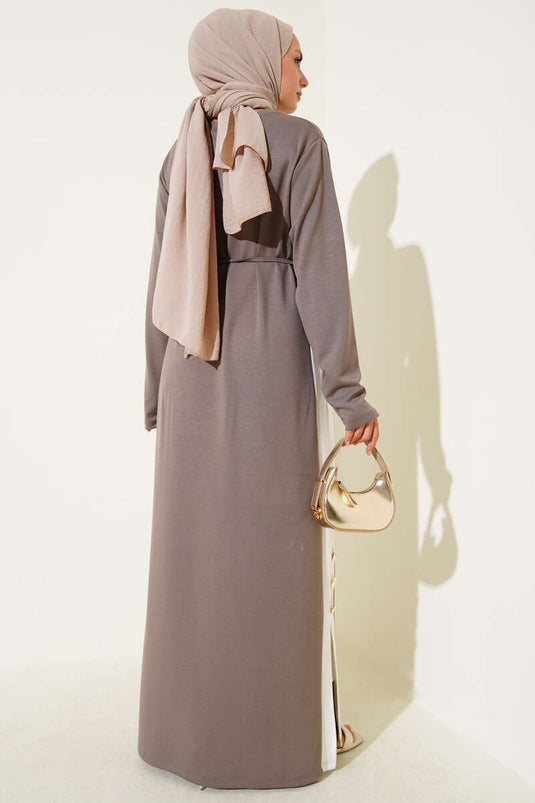 Loysha Side Stripe Dress Mink