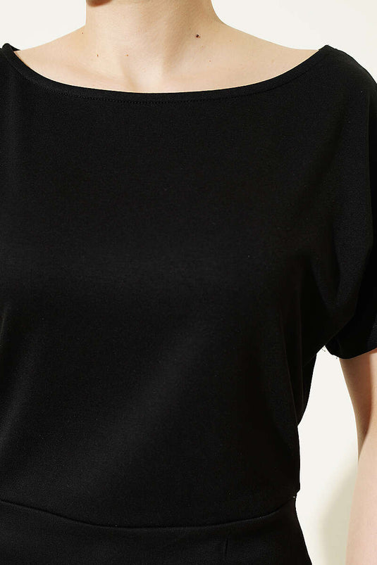 Blusa Loyşa a Maniche a Pipistrello Nera