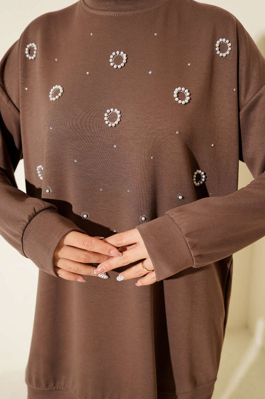 Loyşa Round Pearl Tunic Mink
