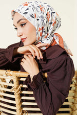 Écharpe Douce À Motifs Taupe