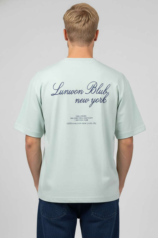 T-shirt da uomo Lunuon con stampa, colore menta