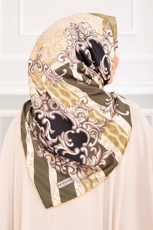 Luxe Beige Sjaal Met Kettingdetails