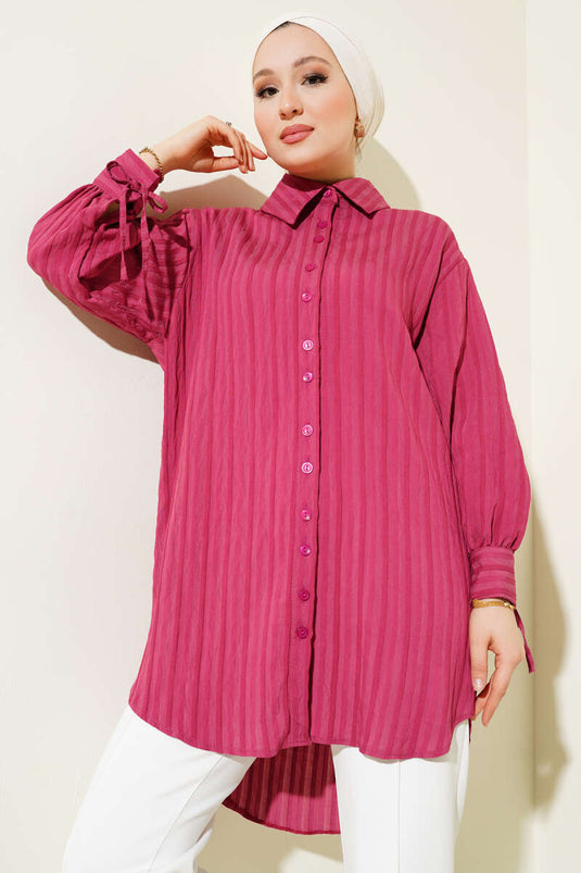 Lace-Up Tunic Rose Pink