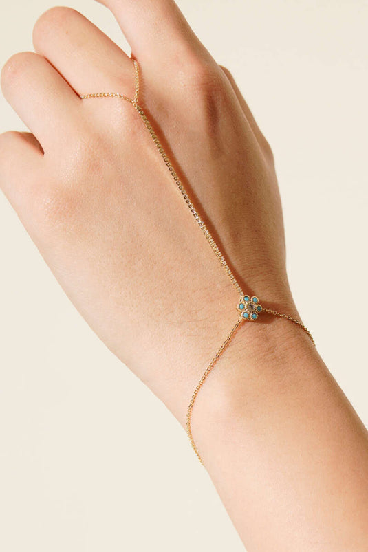 زهرة زرقاء صغيرة شاه ماران ذهبي