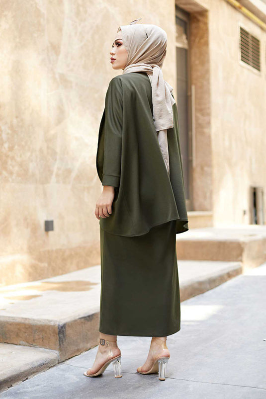 MDI Skirt and Tunic Two-Piece Combination Khaki