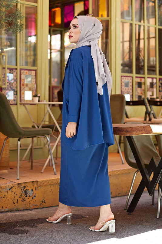 MDI Skirt and Tunic Two-Piece Combination Blue