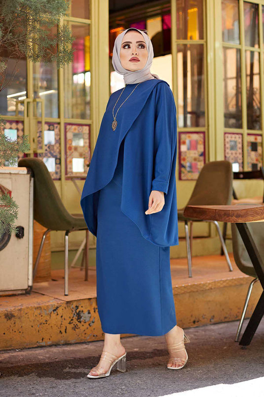 MDI Skirt and Tunic Two-Piece Combination Blue